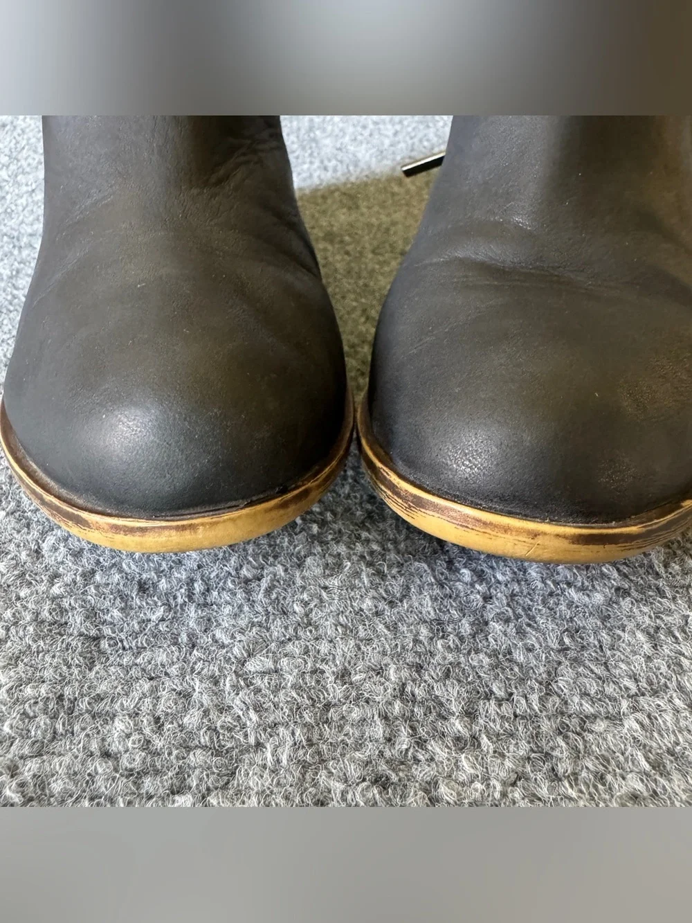 Lucky Brand Brenon Leather Ankle Boots Black Double Zip Booties 9M